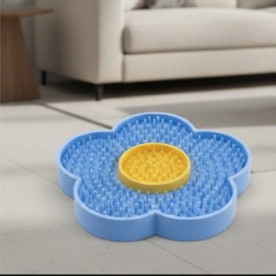 gamelles anti glouton chat bleue