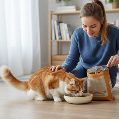 Gamelles chat roux