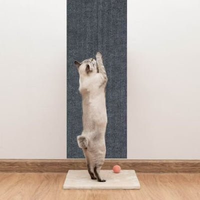griffoir à chat pour chat installée sur un mur du salon