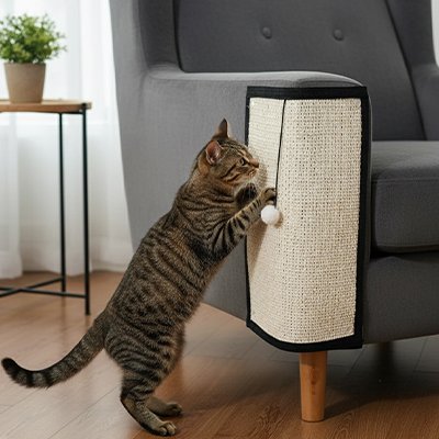 griffoir chat tapis protège le divan