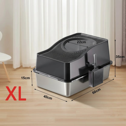 mesure du bac a litiere chat fermé xl