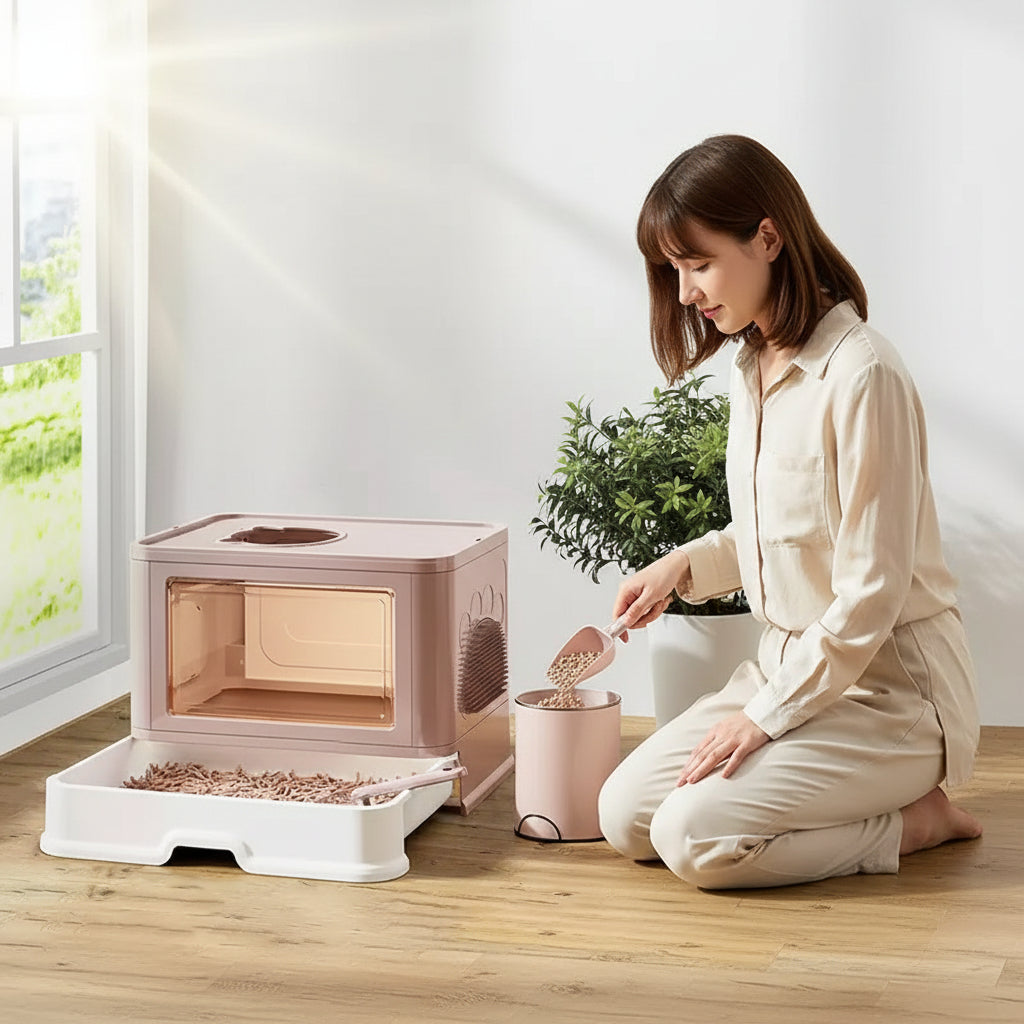 nettoyage bac a litiere ferme chat