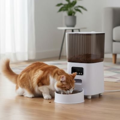 DISTRIBUTEUR AUTOMATIQUE CROQUETTES CHAT | AutoMeal™ - L'Univers Du Chat