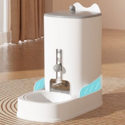 rebord bleu pour garder fraicheur distributeur croquettes chat