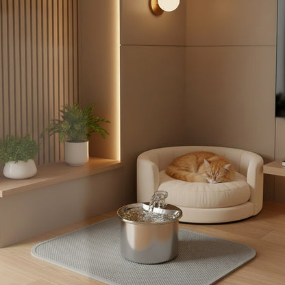 fontaine a eau inox chat silencieuse