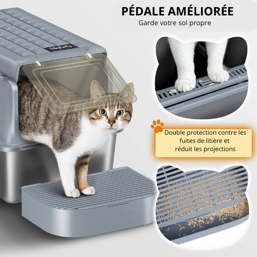sol propre du bac a litiere ferme chat grande taille
