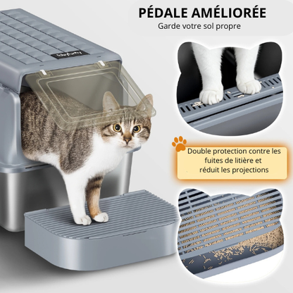 sol propre du bac a litiere ferme chat grande taille