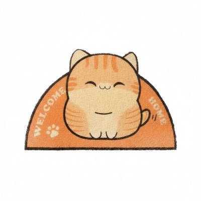 tapis chat litière orange