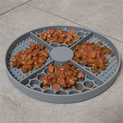 Tapis de lechage chat gris