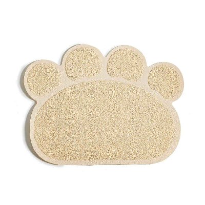 tapis litière chat beige